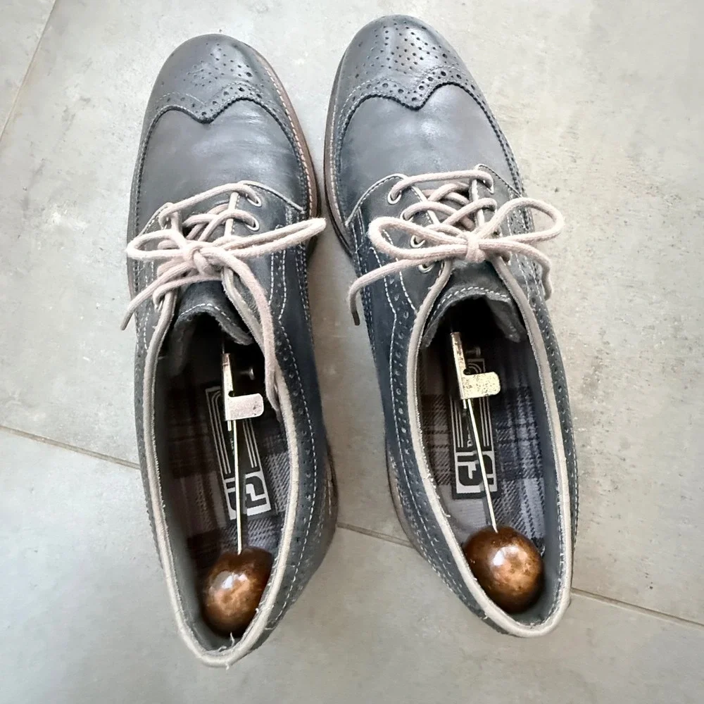 FootJoy Professional Wingtip Derby Shoes Mens 11 M Black Leather 57048 Excellent